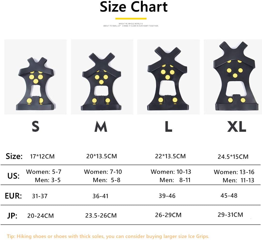 Anti-Skid Snow Shoe Cover Climbing Crampons Spikes Ice Grips Cleats Non-Slip Shoe Covers Winter Walk 1Pair