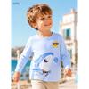 T-shirt Enfant Automne Manches Longues Dessin Animé Garçon T-shirt Mode Bébé Haut