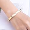 Updated Square Ten Crystal Woman Bracelets Stainless Steel Love Bangles Cubic Zirconia Golden Woman Jewelry
