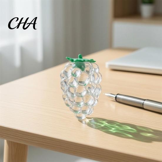 Clear Fruit Toy Strawberry Grape Stress Relief Toy, Realistic Squeeze Sensory Fidget Anxiety Relieving Office Desk for Kids Adults