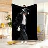 Kpop M-Michael Jackson Throw Lightweight 240G Flannel Blanket Soft Skin-Friendly For Summer Cooling