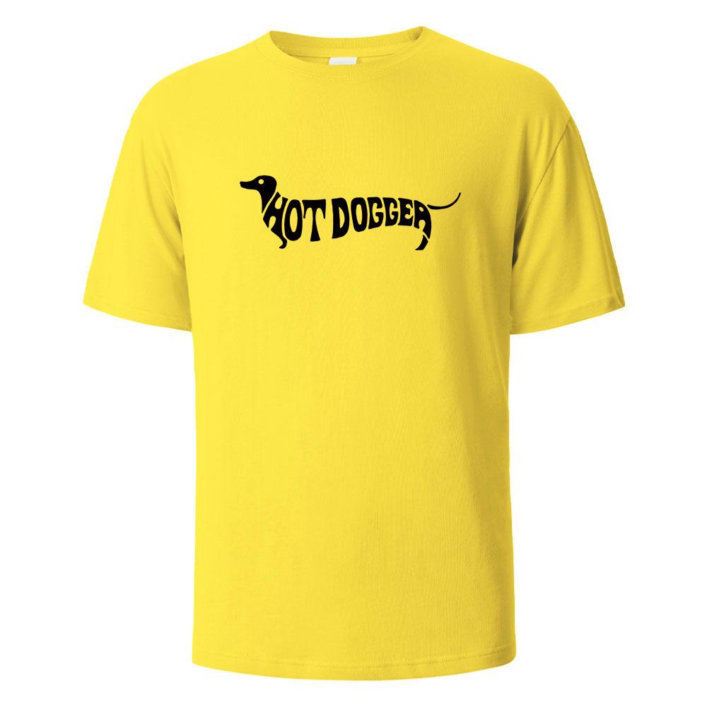 Hot Dogger Funny Printed Tshirts For Men 100Cotton Summer Breathable Comfortable Tops ShortSleeved Oneck Basic Men Clothing