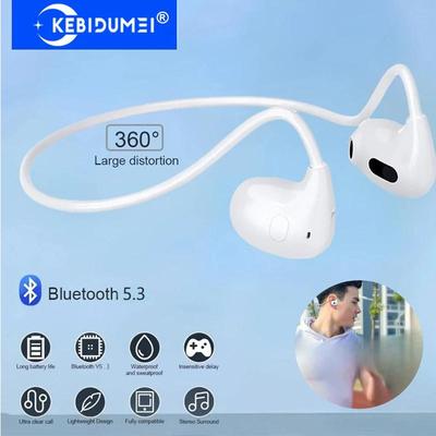 Auricolare Wireless Bluetooth 5.3 Bassi Stereo Cuffie Sportive Cuffie con Riduzione del Rumore Impermeabili per Hua Wei iphone