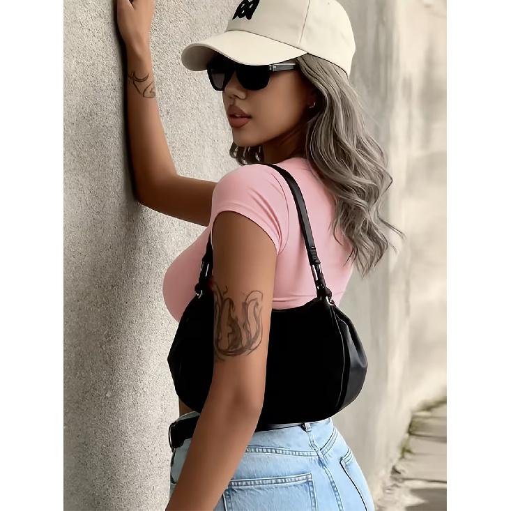 Fashionable and Unique Lady Sun Salt Sea Printed short top with a casual and relaxed feel T Tops that make you look taller and slimmer, versatile for