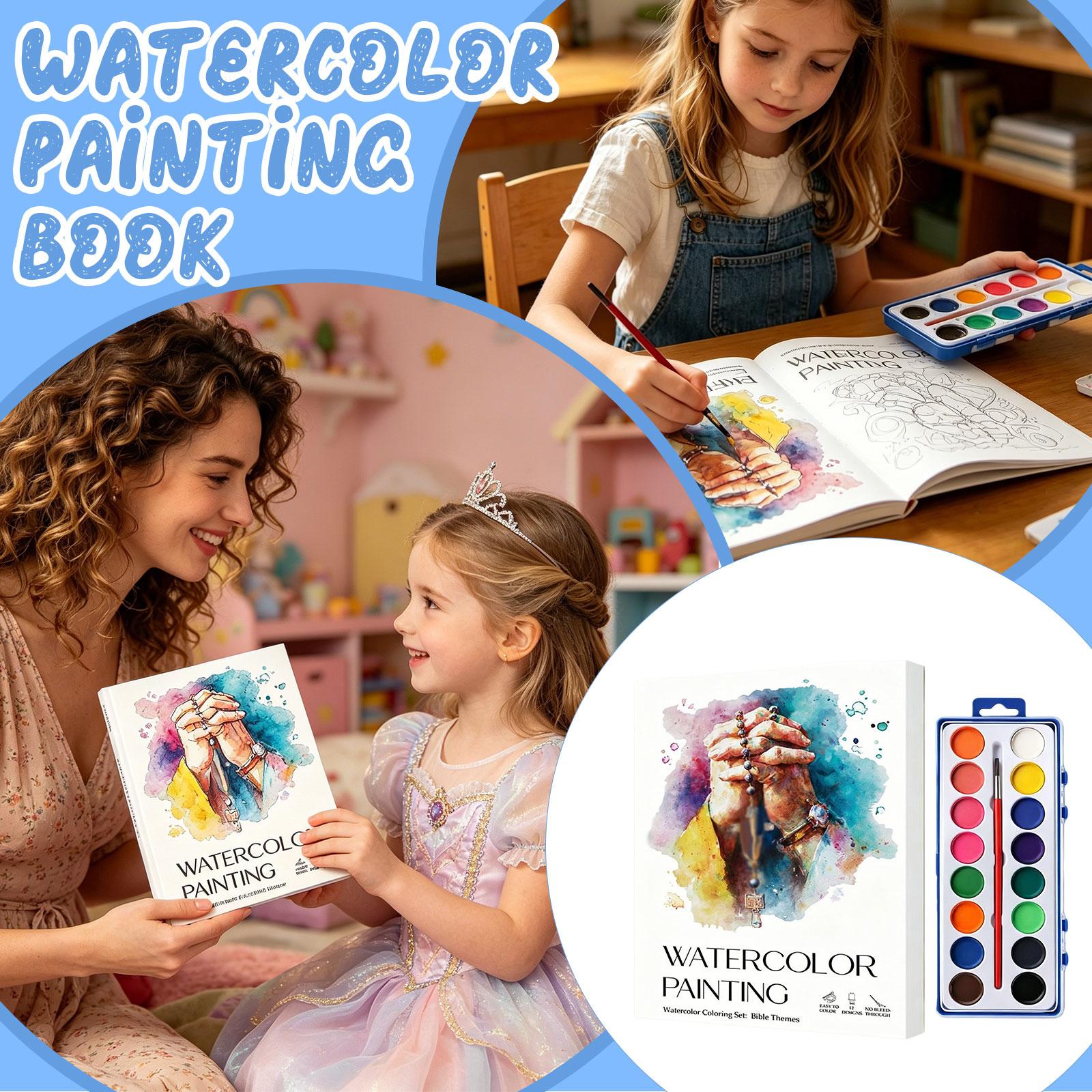 

Watercolor Coloring Set, For Painting Practice One Size белый