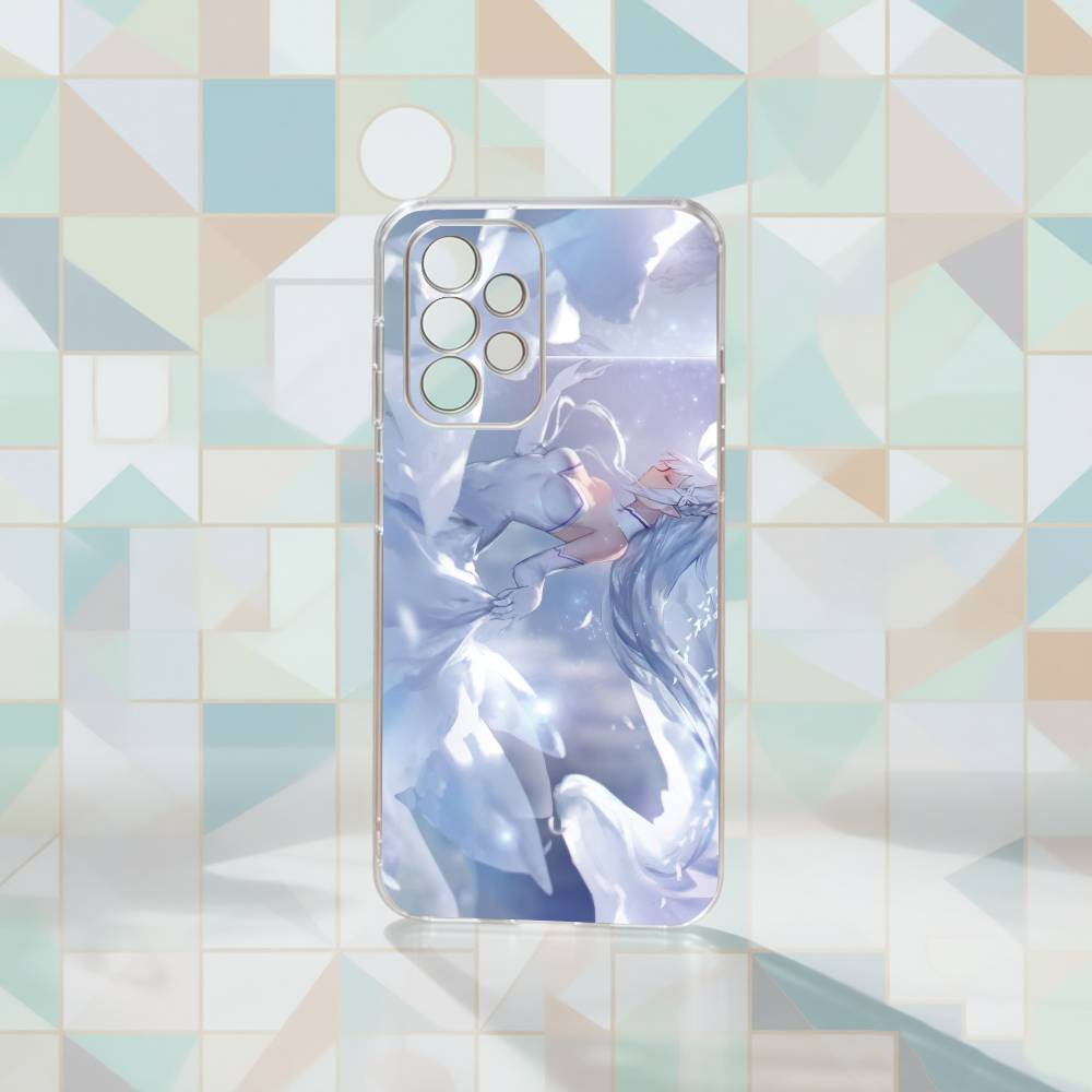ReZero Emilia Phone Case Transparent Silicone Soft For Samsung S25,S24,S21,S22,S23,S30,Ultra,S20,Plus,Fe