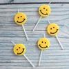 New Korean Ins Birthday Candles 5 Yellow Smiling Cartoon Cute Creative Party Decoration Candles