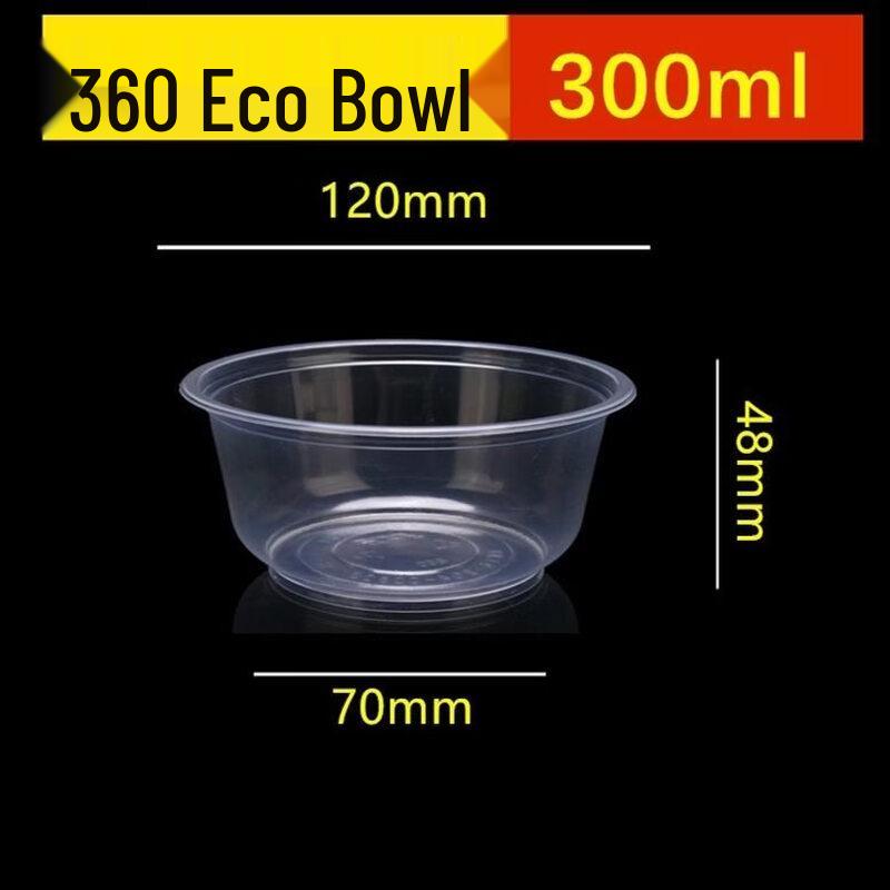 ZISIZ Disposable Plastic Bowls with Lids