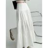High Waist Pleated A-line Midi Skirt for Women - Summer 2024 To Winter - Slimming Umbrella Design
