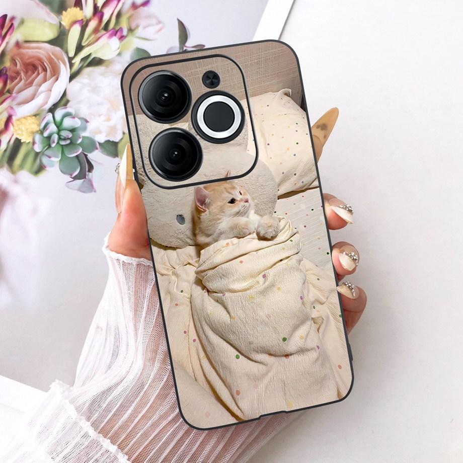 For Itel A80 A90 A95 A70 A60 A60s Phone Case Matte Soft TPU Bumper Cover Cool Cartoon Luxury Butterfly Flower Bow Pattern Funda