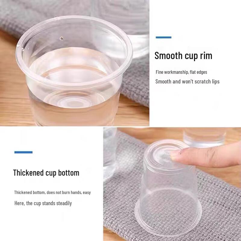 Disposable Clear Plastic Cups, 180ml