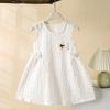 Little Girls Sleeveless Solid Princess Summer A Line Casual Dress