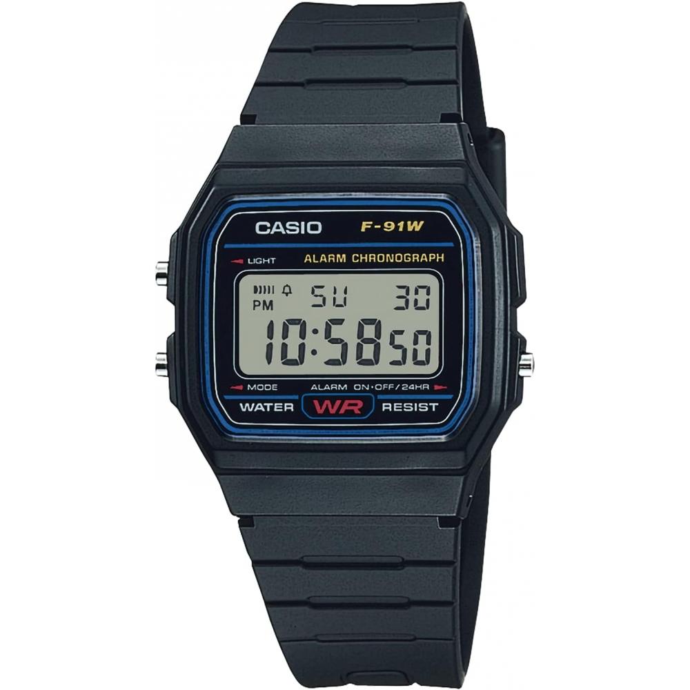 Casio Men S Watch F 91w 1jh Black 1pc