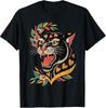 Vintage Panther Tattoo Artist Graphic Tee - Old School Style