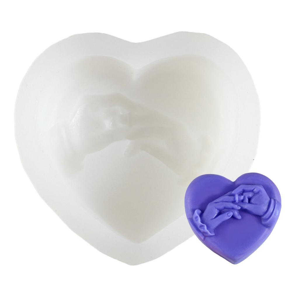 Силиконовая форма Сердце Форма для изготовления свечей ручной работы Силикон для изготовления свечей Форма для ароматических свечей Ручная силиконовая форма