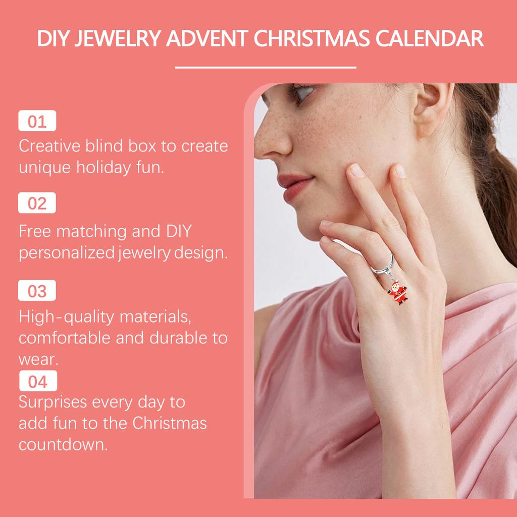 DOWMOO Creative DIY Christmas Jewelry Blind Box Kit Christmas Small Gift Set Blind Box Kit