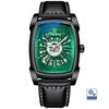CHENXI Automatic Mechanical Watch for Men Tonneau Shape Skeleton Dial Waterproof Square Wristwatch relojes para hombres