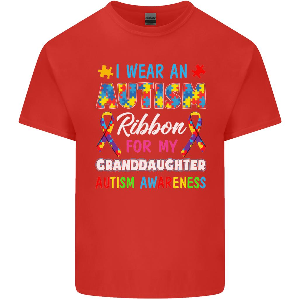 Autism Ribbon For My Granddaughter Autistic Unisexs Light Cotton TShirt