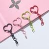 Zinc Alloy Heart & Perler Bead Ornament Keychain Accessory