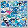 51pcs Whale Creative Waterproof Stickers for Suitcase, Scooter, Computer, Tablet - Cartoon Decorative Set