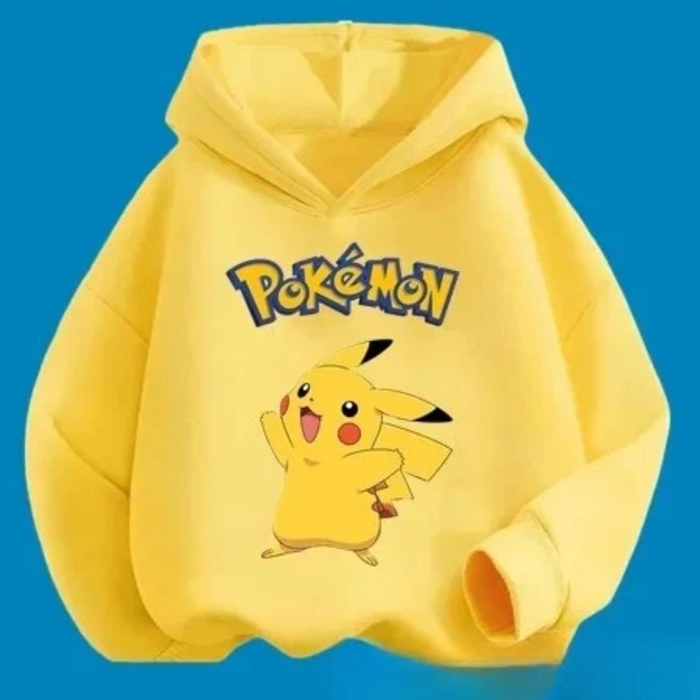 2025 Nová kreslená mikina s roztomilým potiskem Pikachu pro dívky, zimní horký prodej, ležérní pohodlná mikina, sportovní tričko