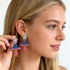 Independence Day Acrylic Earrings - Patriotic Studs for Freedom Day Celebration