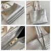 Crocodile Print Faux Leather Tote Bag for Women Large Capacity Shoulder Handbag