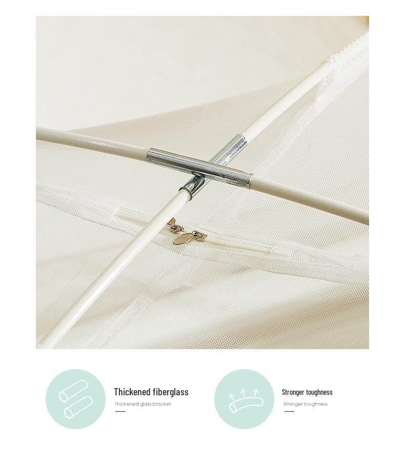 Foldable Mongolian Yurt Mosquito Net: No-Installation, Anti-Fall, Full Cover for Home and Dorms