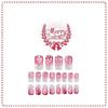 Durability ABS Press On Nail Pack of 24 Red White Snowflake Christmas Fake Nail Easy Application for Long Last Wear