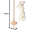 Drop Spindle Top Whorl Yarn Spinner with Wool Strips Crafting Supply Practical Easy to Use 12.80inch Wood Drop Spindle Set for Woven DIY