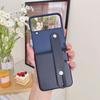 For Samsung Galaxy Z Flip 4 3 Case Luxury Contrasting Colors Leather Retractable Wrist Strap Folding Shockproof Protection Cover
