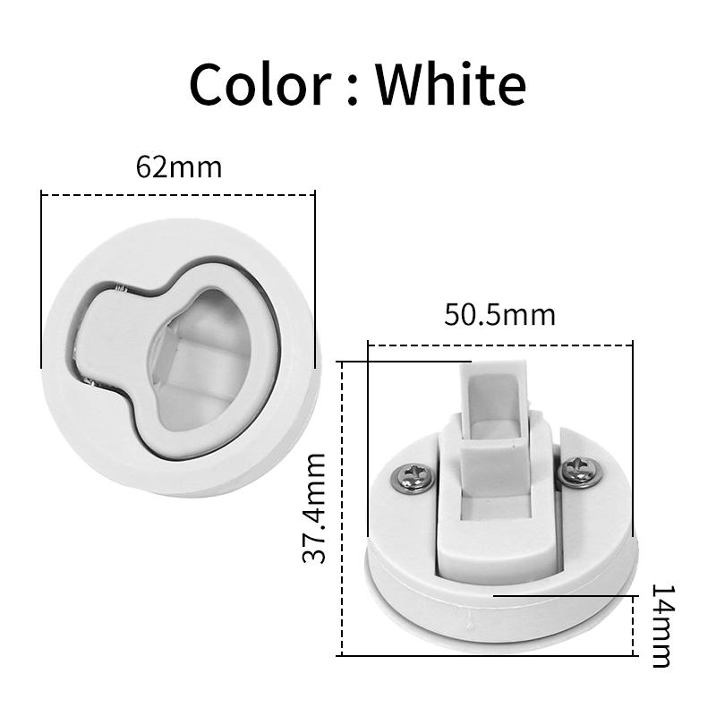 1Pcs Plastic Boat Deck Hatches Flush Pull Slam Latch Mount Latch Lift for Yacht Deck Hatches Locking Locker Boat Accessories