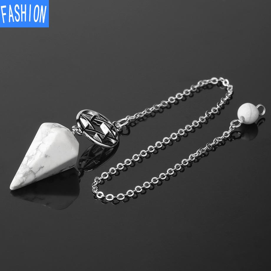 Spirit Pendulum Natural Crystal Pendant Treatment Point Pendulum Weika Meditation Semi Gem Jewelry Gift