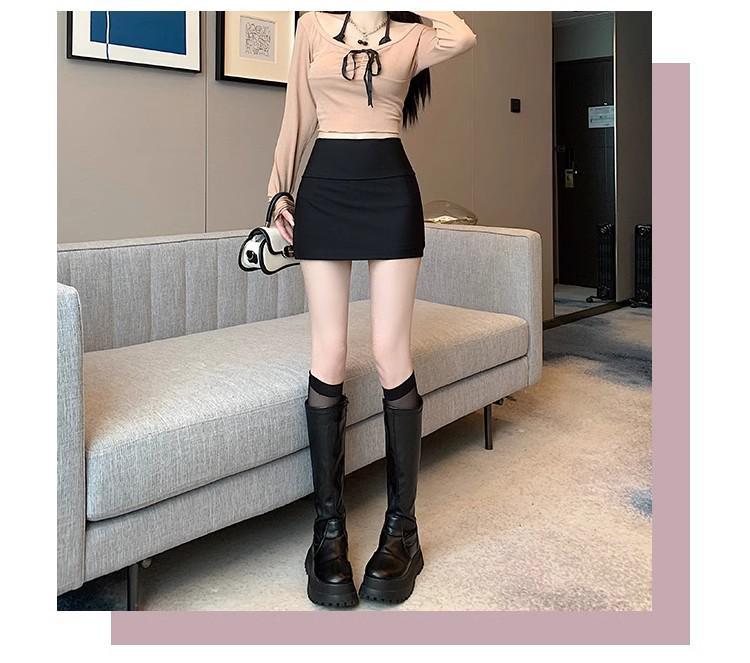 Spicy Girl High Waist Grey Irregular A-line Mini Skirt - Summer Versatile Slimming Bodycon