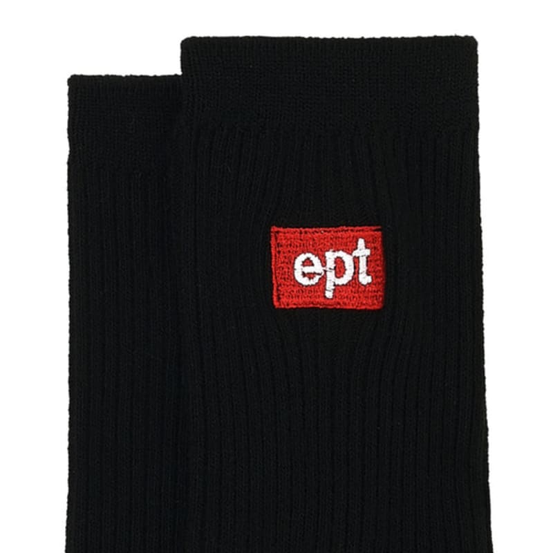 EPT BOX LOGO SOCKS (BLACK_RED)