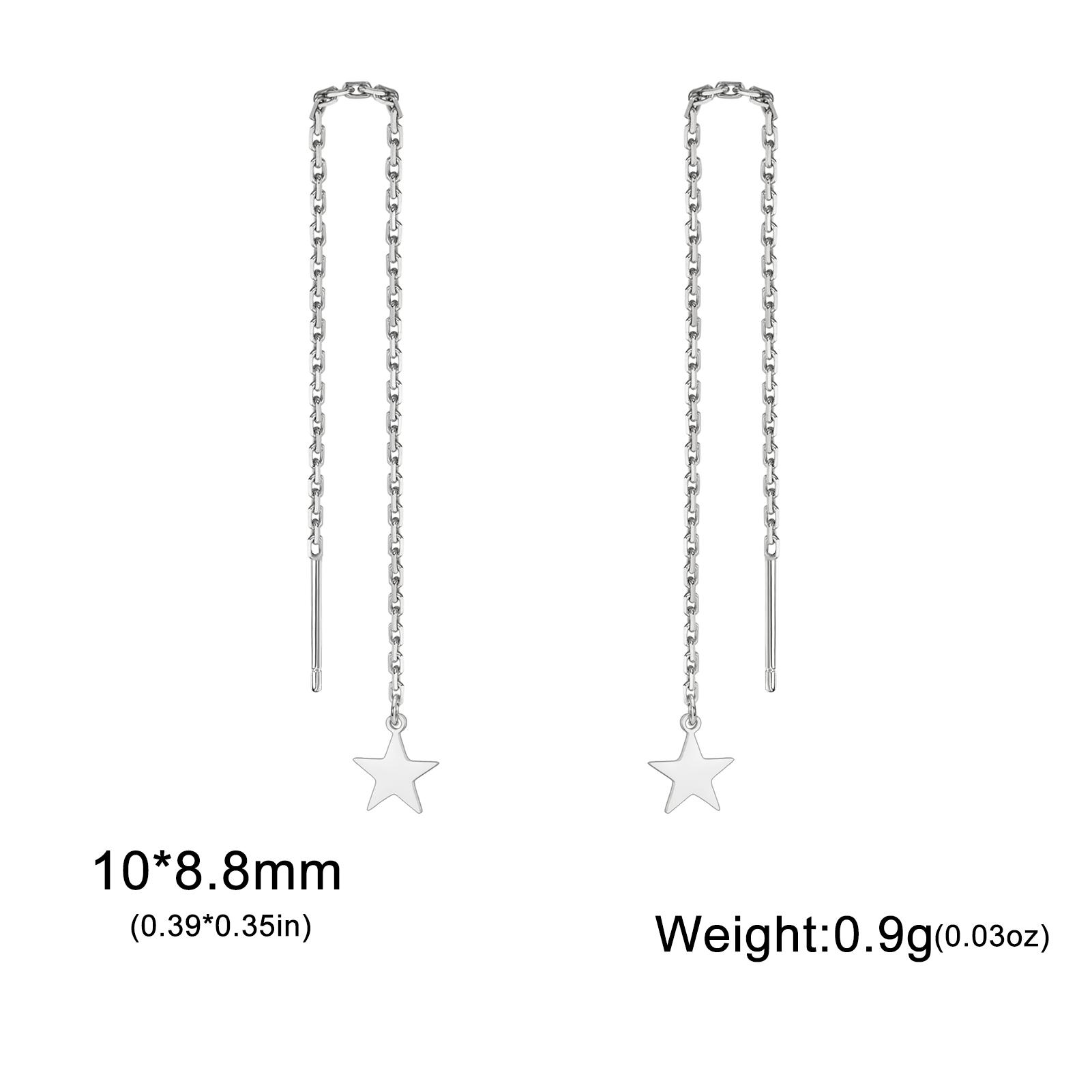 

Teamer Stainless Steel Heart Snowflake Angel Mini Charm Long Dangle Earrings for Women Girls Casual Earrings Friend Jewelry