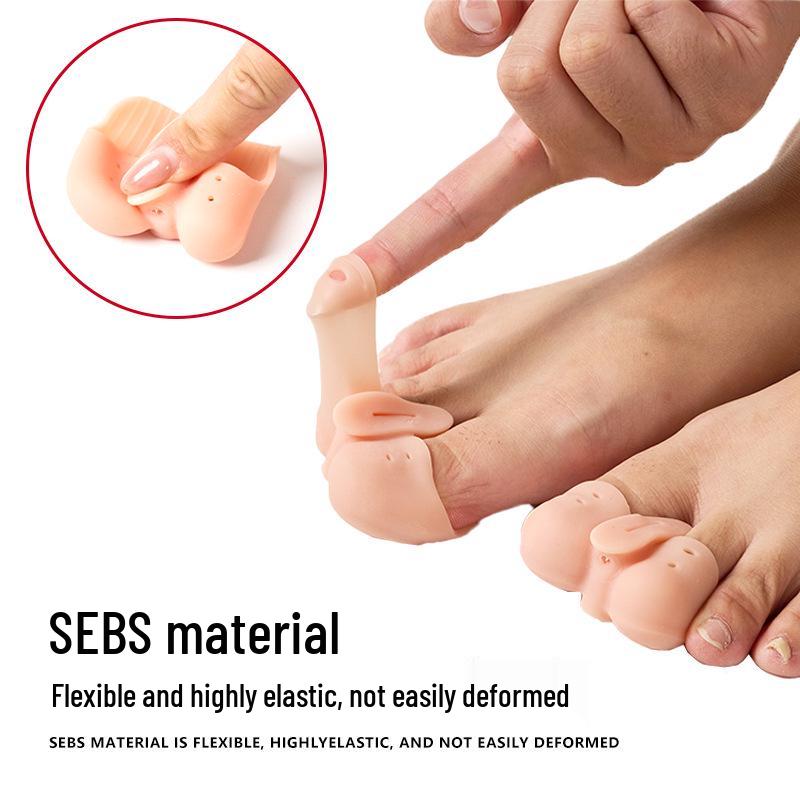 Two-Hole Silicone Orthotic Toe Separator for Big Toe Alignment