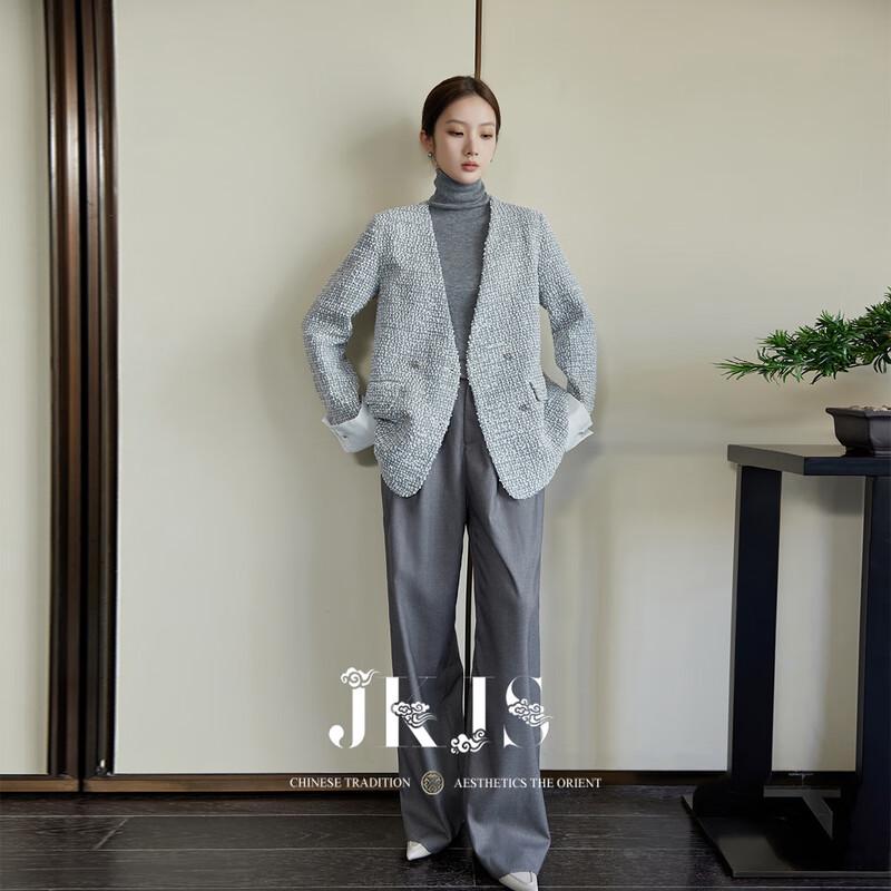 

JK&JS Women s High-Waist Straight Wide-Leg Casual Pants L