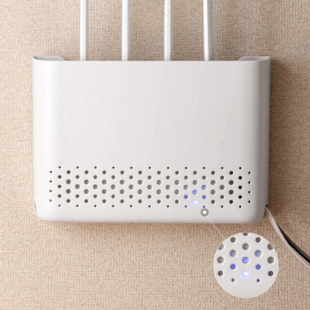 WiFi Router Aufbewahrungsbox Wandmontage Bohrlos Hängendes Regal Box für Home Office und Hotel