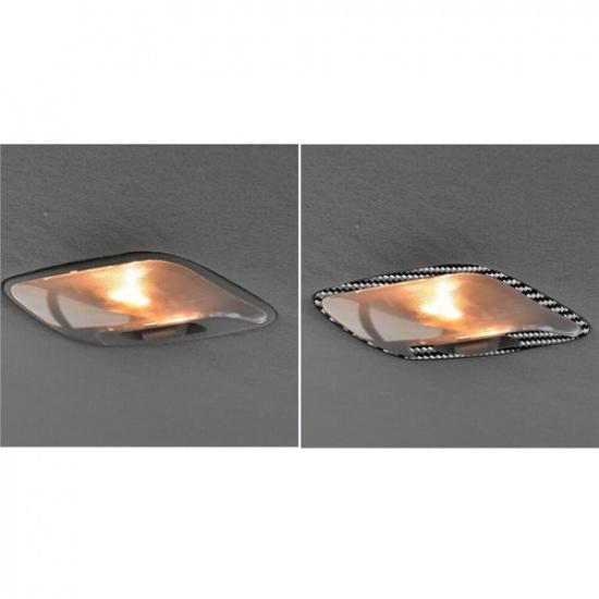 Carbon Fiber Interior Rear Overhead Light Cover Trim For Mitsubishi Lancer