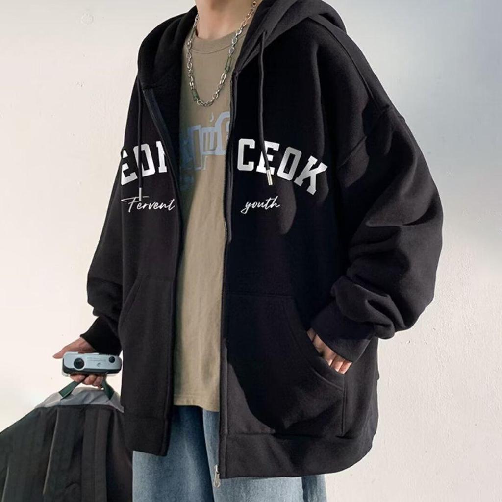 American Trendy Brand Men's Jacket Spring and Autumn 2026 New Sports Hooded Cardigan Sweater Boys Clothes Jacket