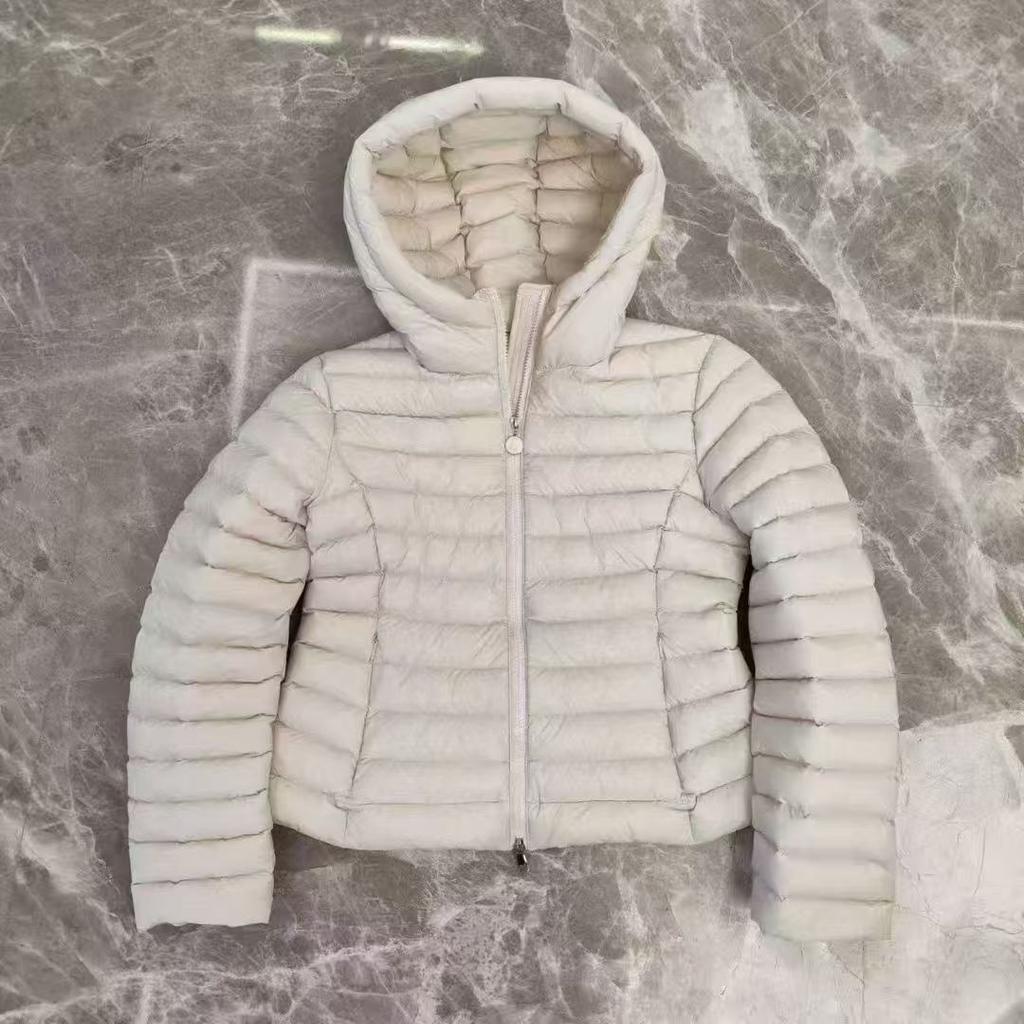 Yuyan autumn and winter new white duck down jacket women's short hooded light and thin small slim jacket