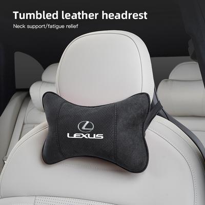 1Pcs Car Seat Headrest Auto Logo Neck Spine Protection Pillow For IS250 IS200 CT200h GS300 LS430 RX450h LX570 IS300 ES RX