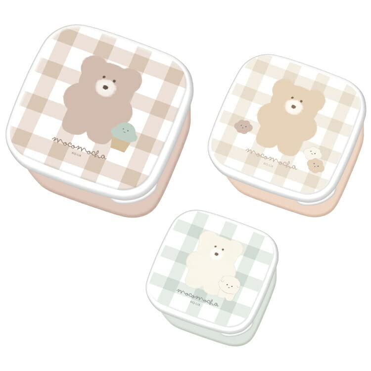 

Coolia Mokomoka Antibacterial 3P Nesting Lunch Box Square Mokomoka and Friends [695102]