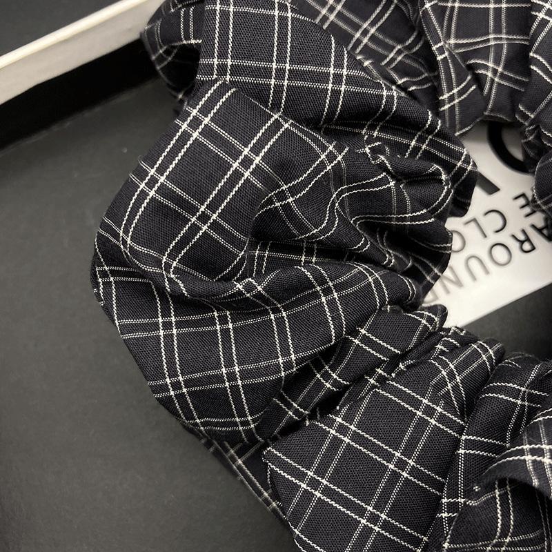 2025 Retro Plaid Fabric Scrunchie Hair Tie for Women