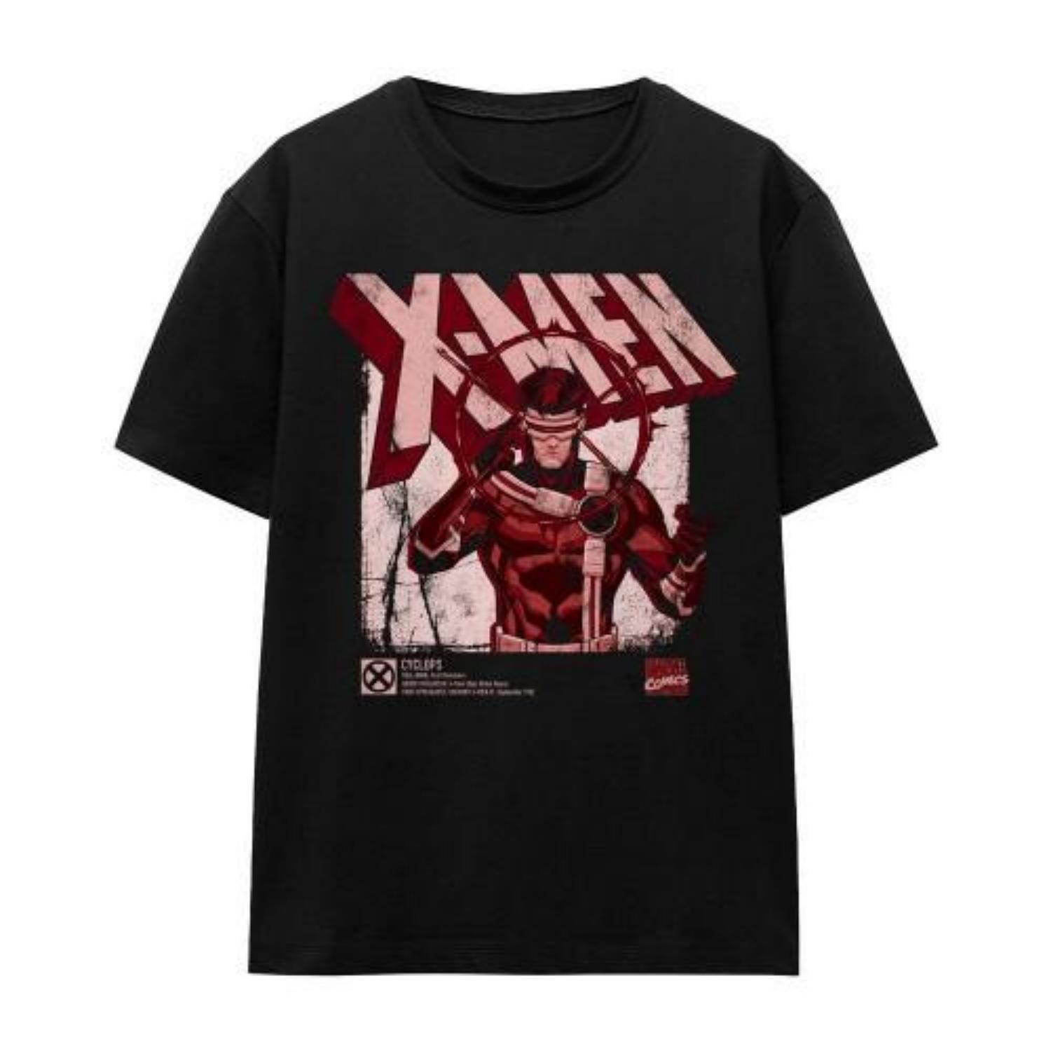 Marvel Unisex Adult X-Men Cyclops Infographic T-Shirt S