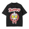 Ultraman Jack Chibi Style Kawaii Washed T Shirts Streetwear Hip Hop T-Shirts Tees Tops Men Women Short Sleeve Harajuku Summer
