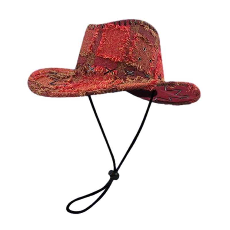 Vintage Costume Western Cowboy Hat Cosplay Cap Household Decoration for Home Festival Shopping Traveling Supplies