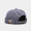 Retro Brimless Melon Skin Hat Portable Beanie Caps Versatile Landlord Hat Men's Women's Street Hip-hop Yuppi Hat