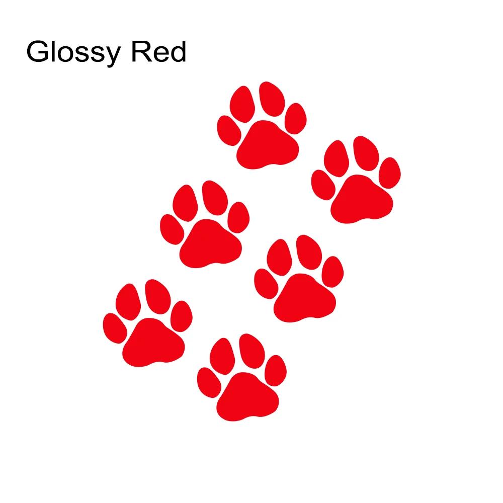 

6Pcs Cat Puppy Pet Footprints Stickers Auto Vinyl Decals Motorcycle Car Window Body Styling DIY Decoration Stickers Accessories
